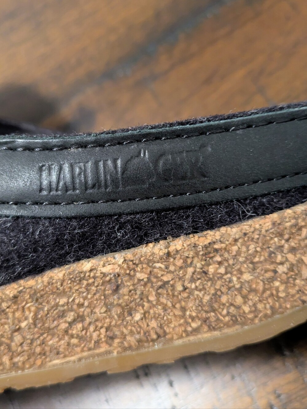 Haflinger Grizzly GZL Charcoal gray wool felt clogs mules slippers size 37 us 6 - Picture 8 of 8